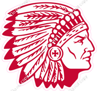 Indian Chief Head Mascot Logo