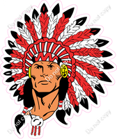 Indian Chief Mascot Logo