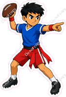 Flag Football Boy Throwing