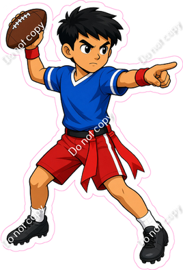 Flag Football Boy Throwing