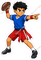 Flag Football Boy Throwing