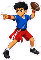 Flag Football Boy Throwing