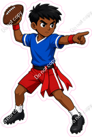 Flag Football Boy Throwing