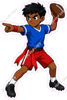 Flag Football Boy Throwing