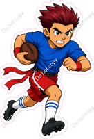 Flag Football Boy Running
