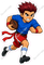 Flag Football Boy Running