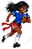Flag Football Girl Running