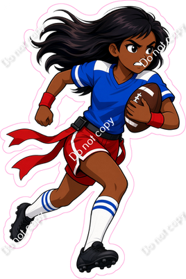 Flag Football Girl Running