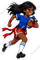 Flag Football Girl Running