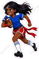 Flag Football Girl Running