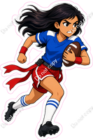Flag Football Girl Running