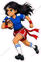 Flag Football Girl Running
