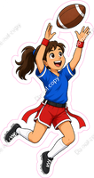 Flag Football Girl Catching