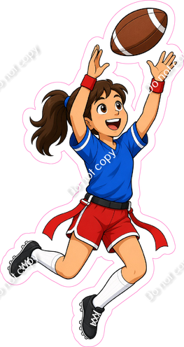 Flag Football Girl Catching