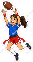 Flag Football Girl Catching