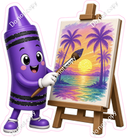 Purple Crayon Character