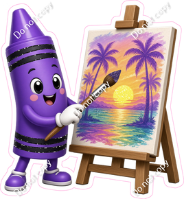 Purple Crayon Character