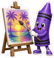 Purple Crayon Character