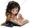 Kids with Magical Books - Girl Princess