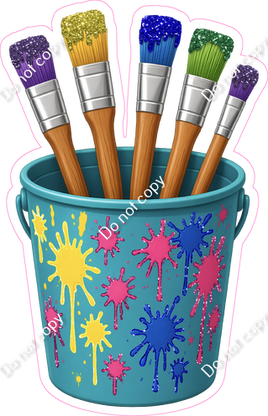 Paintbrush Bucket - Teal