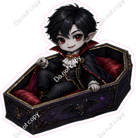 Vampire Boy in Casket