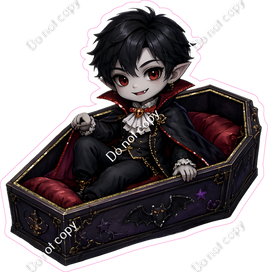 Vampire Boy in Casket