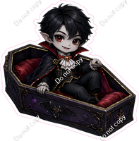 Vampire Boy in Casket