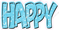 Happy Birthday - Baby Blue Sparkle