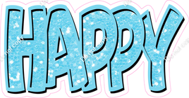 Happy Birthday - Baby Blue Sparkle