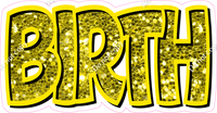 Happy Birthday - Yellow Sparkle