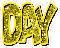 Happy Birthday - Yellow Sparkle