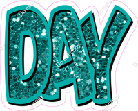 Happy Birthday - Teal Sparkle