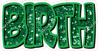 Happy Birthday - Green Sparkle