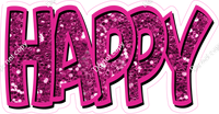 Happy Birthday - Hot Pink Sparkle