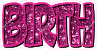 Happy Birthday - Hot Pink Sparkle