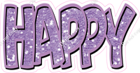 Happy Birthday - Lavender Sparkle