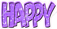 Happy Birthday - Lilac Sparkle