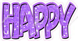 Happy Birthday - Lilac Sparkle