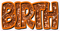 Happy Birthday - Orange Sparkle