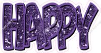 Happy Birthday - Purple Sparkle