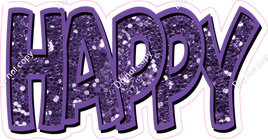 Happy Birthday - Purple Sparkle