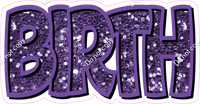 Happy Birthday - Purple Sparkle