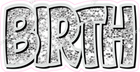 Happy Birthday - Light Silver Sparkle