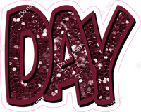 Happy Birthday - Burgundy Sparkle