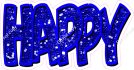 Happy Birthday - Blue Sparkle