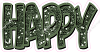 Happy Birthday - Sage Sparkle