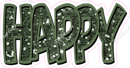 Happy Birthday - Sage Sparkle