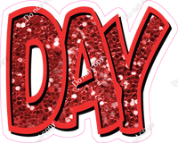 Happy Birthday - Red Sparkle