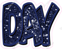Happy Birthday - Navy Blue Sparkle