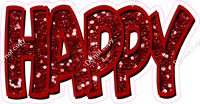 Happy Birthday - Crimson Sparkle
